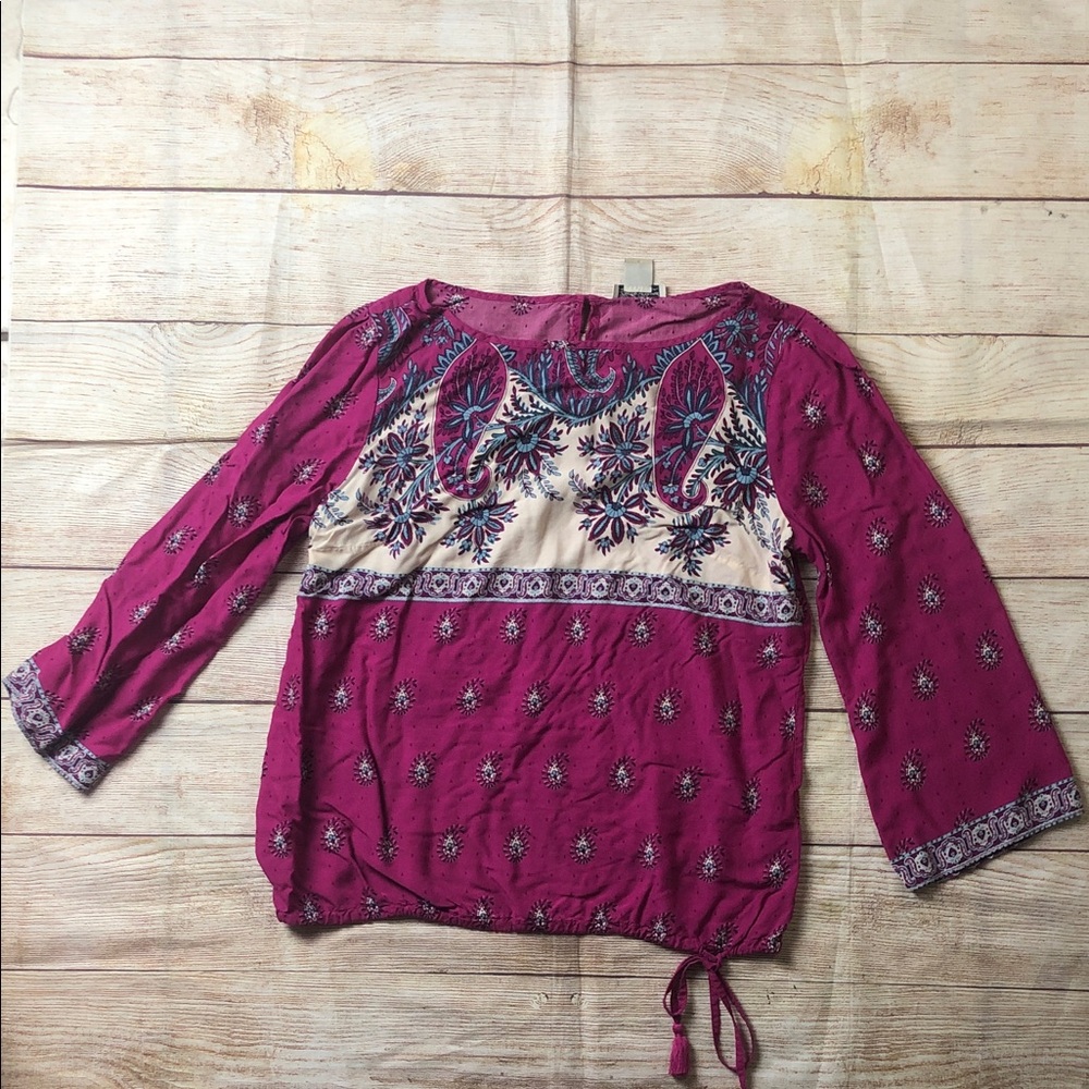 Lucky Brand‎ Magenta Floral Top